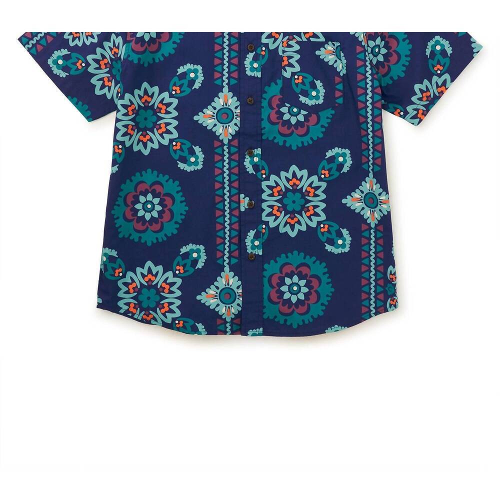 NEW TEA COLLECTION men's button-up woven shirt in limpopo bandana